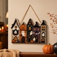 thumbnail image 6 of PSVFUJZ Halloween Door Sign, Wooden Ghost Welcome Sign, Halloween Door Decorations, Front Door Hanging Sign for Indoor Outdoor Home Porch Window Decor Multicolor, 6 of 8