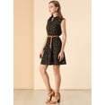 thumbnail image 3 of Vestido sin Mangas Allegra K Floral Negro Naranja L, 3 of 6