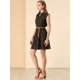 thumbnail image 3 of Vestido sin Mangas Allegra K Floral Negro Naranja L, 3 of 6
