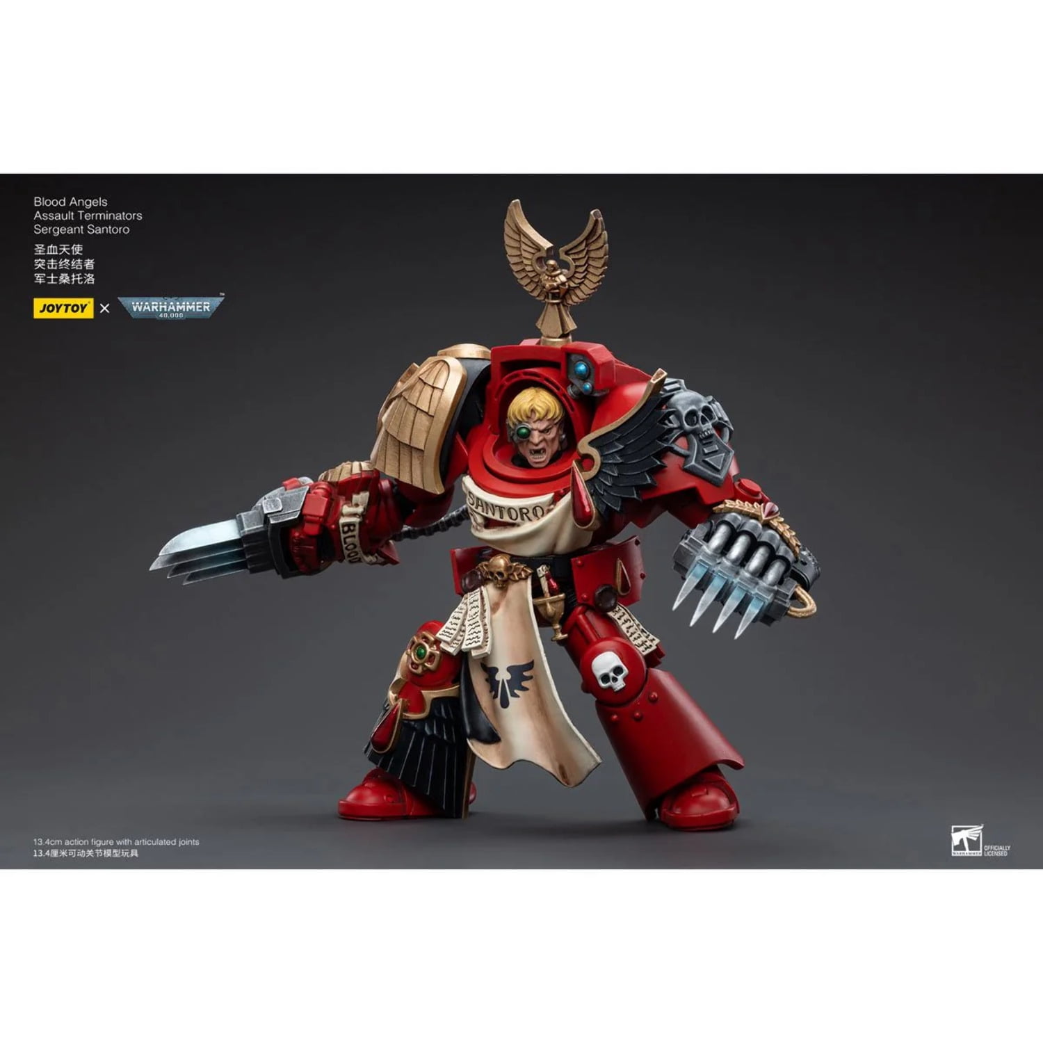 JT WH 40K Blood Angels Terminators Santoro 1:18 Figure