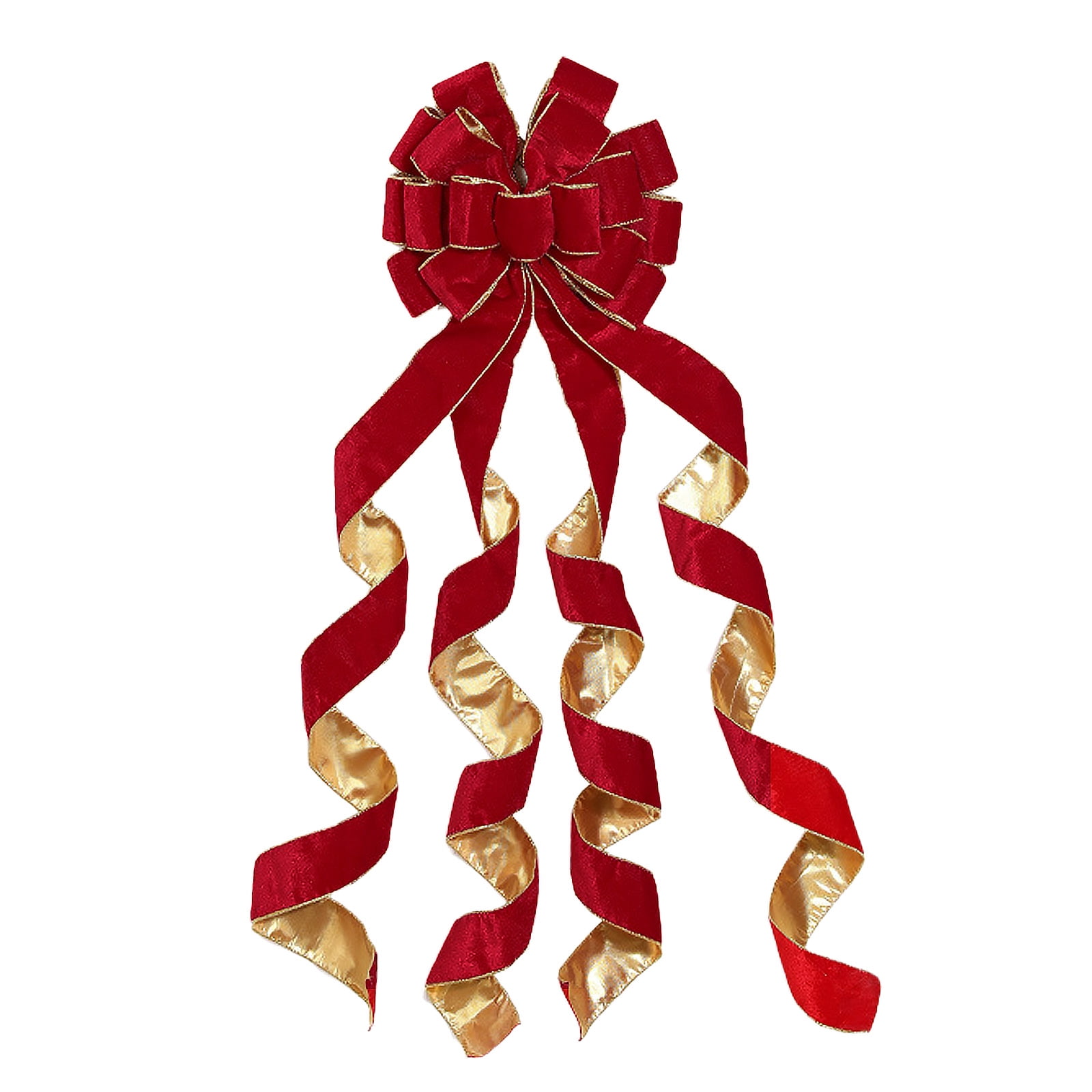 51 x 11"Christmas Tree Topper Bows，Large Toppers Gift Bow with Long