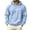 Light Blue-11, variant on Men's Casual Graphic Hoodie Heart Arrow Print Pullover Sweatshirt for Fall Everyday Wear