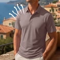 thumbnail image 2 of Men's Polo Shirts Golf Quick Dry Collared Moisture Wicking Short Sleeve Athletic Performance Shirts, M, 2 of 9