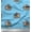 Baby Blue, variant on Soimoi Crepe Silk Fabric Leaves,Floral & Elephant Block Print Fabric by The Yard 42 Inch Wide