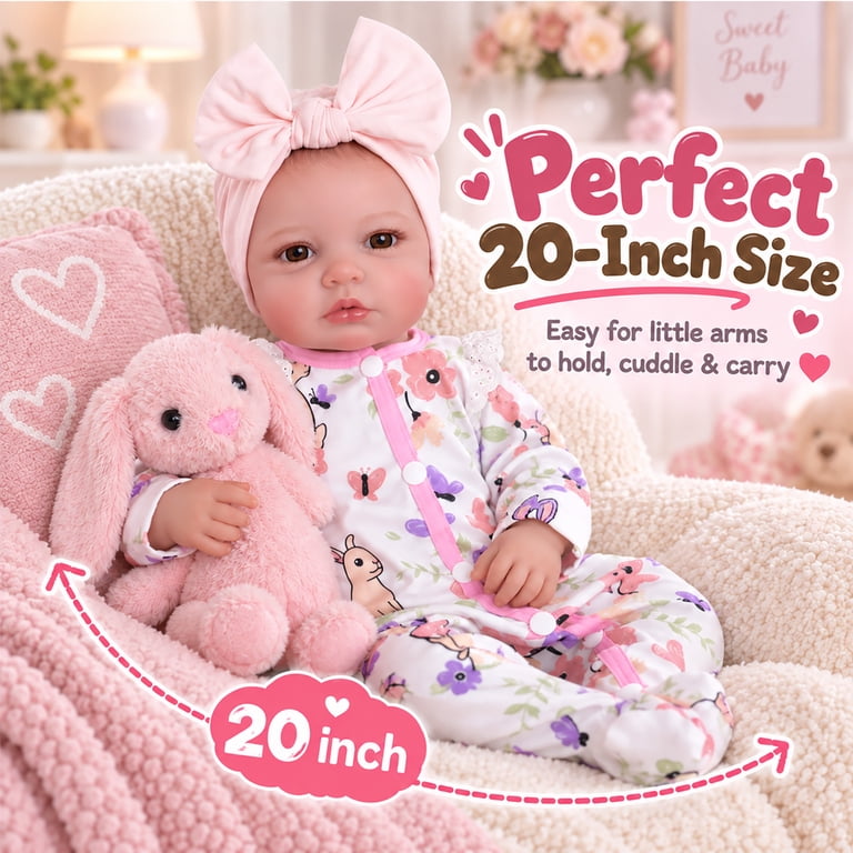 RSG 20" Reborn Baby Doll with Vinyl Torso & Accessories photo 5