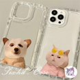 thumbnail image 2 of Para Redmi 12 12C 10C 10A 9C 9T 9A Note 12 11 11s 10s 9s 10Pro Xiaomi 11 Lite Poco M3 X3Pro NFC Máscara Facial Lindo Gato Perro AirBag Funda Suave TPU A Prueba De Golpes Cubierta Protectora, 2 of 4