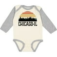 thumbnail image 3 of Inktastic Chicago Illinois Skyline Vintage Boys or Girls Long Sleeve Baby Bodysuit, 3 of 5