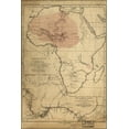 thumbnail image 1 of 24"x36" Gallery Poster, map of africa Barth & Livingstone 1857 in german, 1 of 1