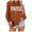 Orange, variant on Conairie Halloween Sweatshirts For Womens Crewneck Ghost Pumpkin Print Loose Oversized Sweaters Spooky Season Long Sleeve Y2K Outfits Winter Pullover Tops Orange L