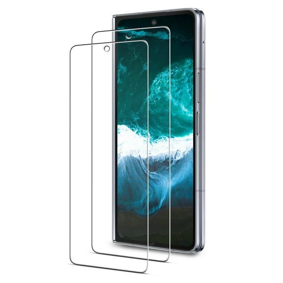 2 PCS for Samsung Galaxy Z Fold 7 Tempered Glass Screen Protector, Anti Scratch Bubble Free Touch Sensitive Anti-Fingerprint Gloss Finish HD Clear Film for Samsung Galaxy Z Fold 7, Clear