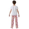 thumbnail image 5 of FORMRS Kids Pajama Pants with Pockets Size 13-14Y Boys Lounge Sleep Bottoms, Light Pink Doughnuts, 5 of 8