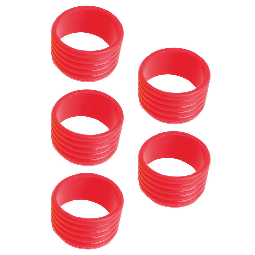 5Pcs Tennis Racket Handle Rubber Ring Stretchy Tennis Racquet Band Overgrips,