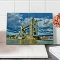 thumbnail image 2 of London Cutting Board, Historical Tower Bridge on River London UK British Day Time International Heritage, Decorative Tempered Glass Cutting and Serving Board, Small Size, Multicolor, by Ambesonne, 2 of 5
