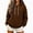 Brown, variant on Enjoytime Womens Hoodies Long Sleeve Drawstring Pullover Sweatshirt Solid Color Casual Soft Fall Winter Plus Size Clothes