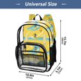 thumbnail image 5 of Iauyy Clear Backpack Heavy Duty PVC Transparent Backpack for College Workplace, Yellow Surfing, 5 of 8
