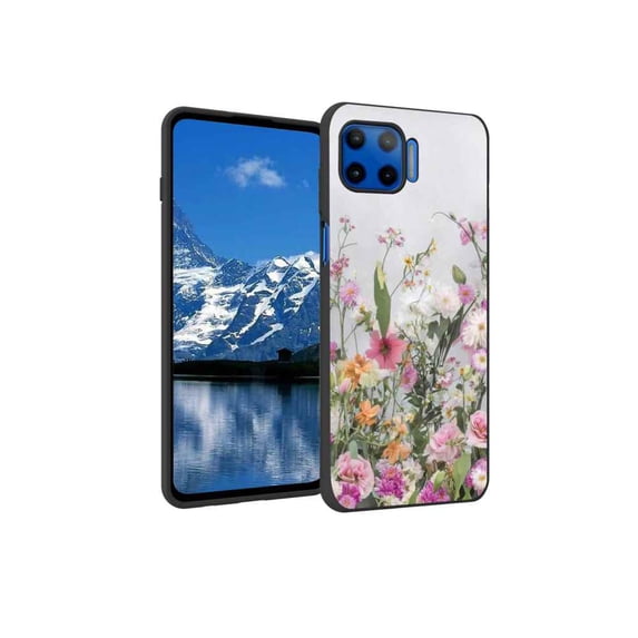 Flowers-105 Phone Case, Degined for Moto One 5G UW Case Men Women, Flexible Silicone Shockproof Case for Moto One 5G UW