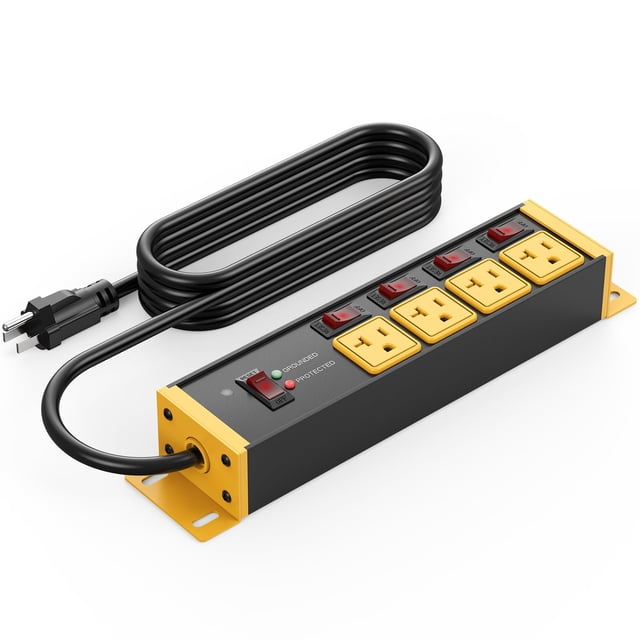 Protector contra sobretensiones Power Strip CCCEI de alta resistencia, 20 A, 4 enchufes