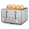 thumbnail image 7 of WHALL 4 Slice Toaster - Stainless Steel Bagel Toaster with Dual Control Panels, Wide Slot, 6 Shade Settings, Removable Crumb Tray, 7 of 7