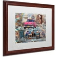 thumbnail image 2 of Trademark Fine Art "Pink Chevy in Havana" Canvas Art by Alberto Lopez, White Matte, Wood Frame, 2 of 4