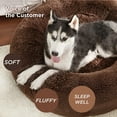 thumbnail image 4 of Calming Dog Beds for Small Medium Large Dogs - Round Donut Washable Dog Bed, Anti-Slip Faux Fur Fluffy Donut Cuddler Anxiety Cat Bed, Fits up to 15-100 lbs, 4 of 15