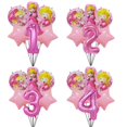 thumbnail image 2 of 6pcs Super Mario Princess Peach Fiesta De Cumpleaños Decoración 32 Pulgadas Número Foil Globo Melocotón Princesa Suministros De Bebé Ducha, 2 of 4