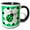 Black/White, variant on 3drose, Love Bugs Green Ladybug with Hearts, 11oz Two-tone Black Mug