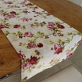 thumbnail image 4 of Cotton Print Table Runner Floral Vintage Flowers Red on White, 4 of 4
