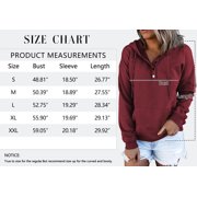 MOSHU Half Boutton Womens Hoodies Drawstring Hooded Sweatshirts for Woman With Pocket