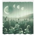 thumbnail image 3 of Ambesonne Sage Green Shower Curtain, Misty Lands Wildfloral, 69"Wx70"L, Teal Pale Seafoam, 3 of 4