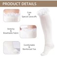 thumbnail image 3 of 3 Pairs Women's Lace Top Slouch Socks, Soft Knee High Scrunch Slouchy Socks,Vintage Knit Tube Long Socks Boot Socks for Women Size 5-11, 3 of 8