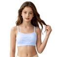 thumbnail image 3 of SHenli Girls Seamless Training Bra No Show Sports Bra with Removable Padding Adjustable Strap (White), 3 of 6
