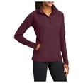 thumbnail image 4 of Womens Sport Wick Stretch 1/2 Zip Polyester/Spandex Pullover Maroon XXL, 4 of 7