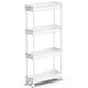 thumbnail image 3 of Carro de Almacenamiento con Ruedas Delgado, Organizador de Baño de 4 Niveles, Estantería Móvil, Carrito Utilitario, Estante de Torre para Cocina, Lavandería, Lugares Estrechos, Blanco, 3 of 9