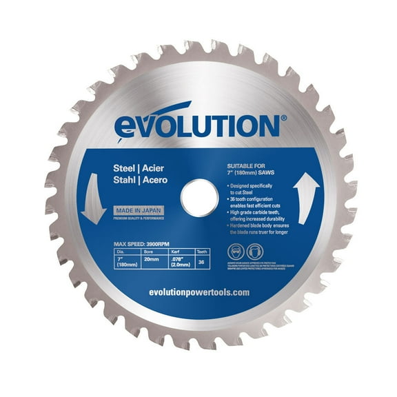 TCT Metal-Cutting Blade, 7 in, 20 mm Arbor, 3900 rpm, 36 Teeth