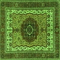 thumbnail image 1 of Ahgly Company Machine Washable Indoor Square Abstract Green Modern Area Rugs, 4' Square, 1 of 4