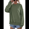 thumbnail image 2 of Sudadera de Larga para Mujer, Holgada, para Hacer Ejercicio, para Salir, Informal, con Capucha Verde L, 2 of 10