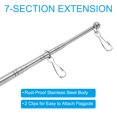 thumbnail image 4 of Uxcell Telescopic Handheld Flagpoles 5 Feet Portable Pole 7 Sections Blue, 4 of 6