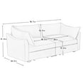 thumbnail image 2 of 2 Seater Sectional Sofa with Storage - Gray Living Room Couch, Corduroy-like Chenille Fabric, Crescent Wraparound Design - Compact 2-Person Sofa for Small Spaces, 2 of 13