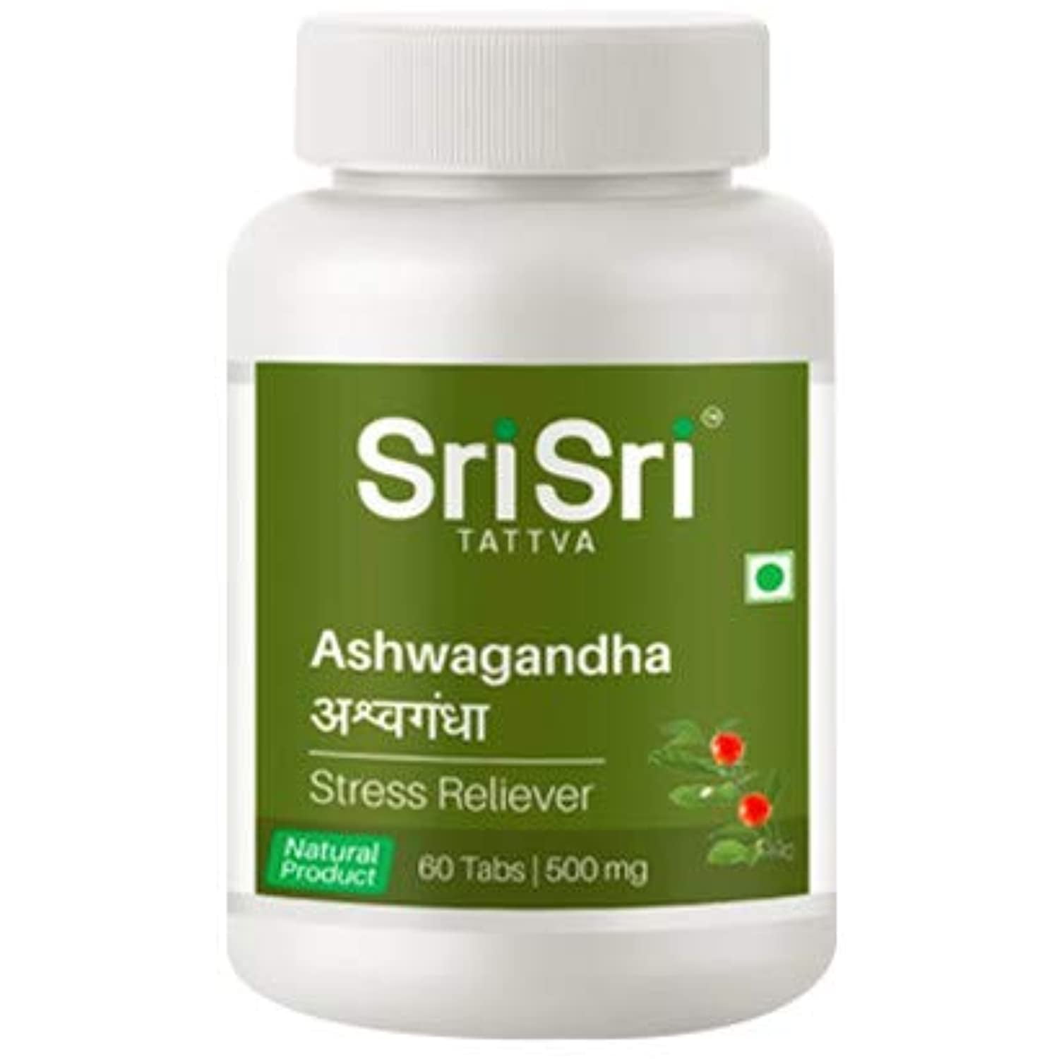 Sri Sri Tattva Ashwagandha 500mg Tablet -60 Tablets