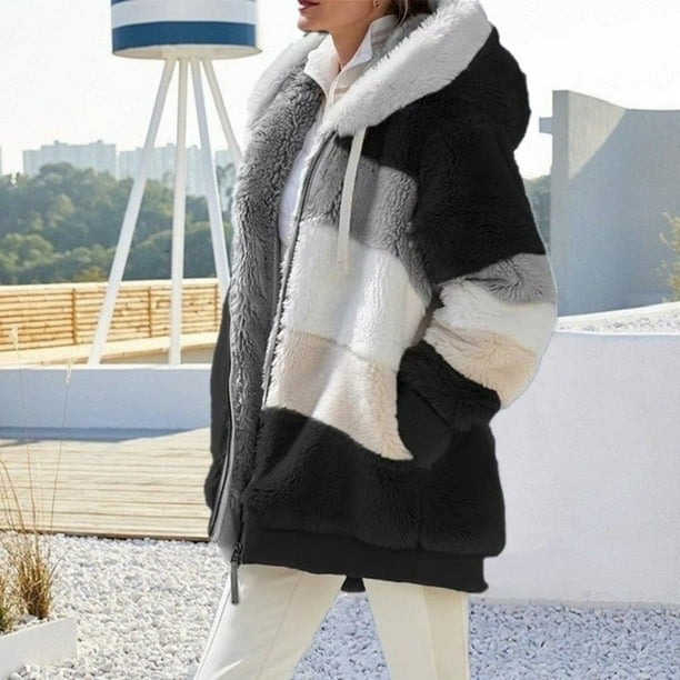 Black Friday Deals 2022 TIMIFIS Winter Coats For Women Womens Hooded Fleece  Line Coats Parkas Faux Fur Jackets Winter Jackets For Women