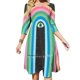 thumbnail image 1 of Vestido elegante y dulce con lágrimas de galaxia para mujer, vestido coreano kawaii con cuello cuadrado, estrellas geométricas coloridas y amor por las lágrimas de galaxia, 1 of 6