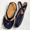 thumbnail image 4 of snilers Women's Closed Toe Flat Sandals Comfortable Adjustable Ankle Strap Hollow out Summer Retro Shoes, 4 of 4