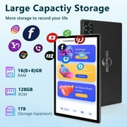 Tablet 2026 Newest Android 14 Tablet, 10 Inch Tablet,5G Wi-Fi Tablet Computer,2 In 1 Tablet with Keyboard, 128GB ROM+16(8+8)GB RAM + 1TB Expand,Octa-Core Processor,1920 * 1200 IPS,Bluetooth,GPS,Black