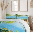thumbnail image 6 of Ambesonne Beach Duvet Cover Set, Coconut Pineapple Summer, 2-Calking, Blue Green Brown, 6 of 7