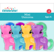 Way To Celebrate Plastic Unicorns, 4 pieces