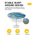 thumbnail image 2 of nqOlkjepod Modern Blue Grey Round Tablecloth, Fitted Table Cover with Elastic for 36"-44" Round Tables, Abstract Marble Textured Table Cloth Outdoor Indoor Dinning Party Waterproof Tablecloths, 2 of 6