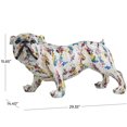 thumbnail image 3 of 14" x 16" Multi Colored Resin Bulldog Sculpture, by DecMode, 3 of 9