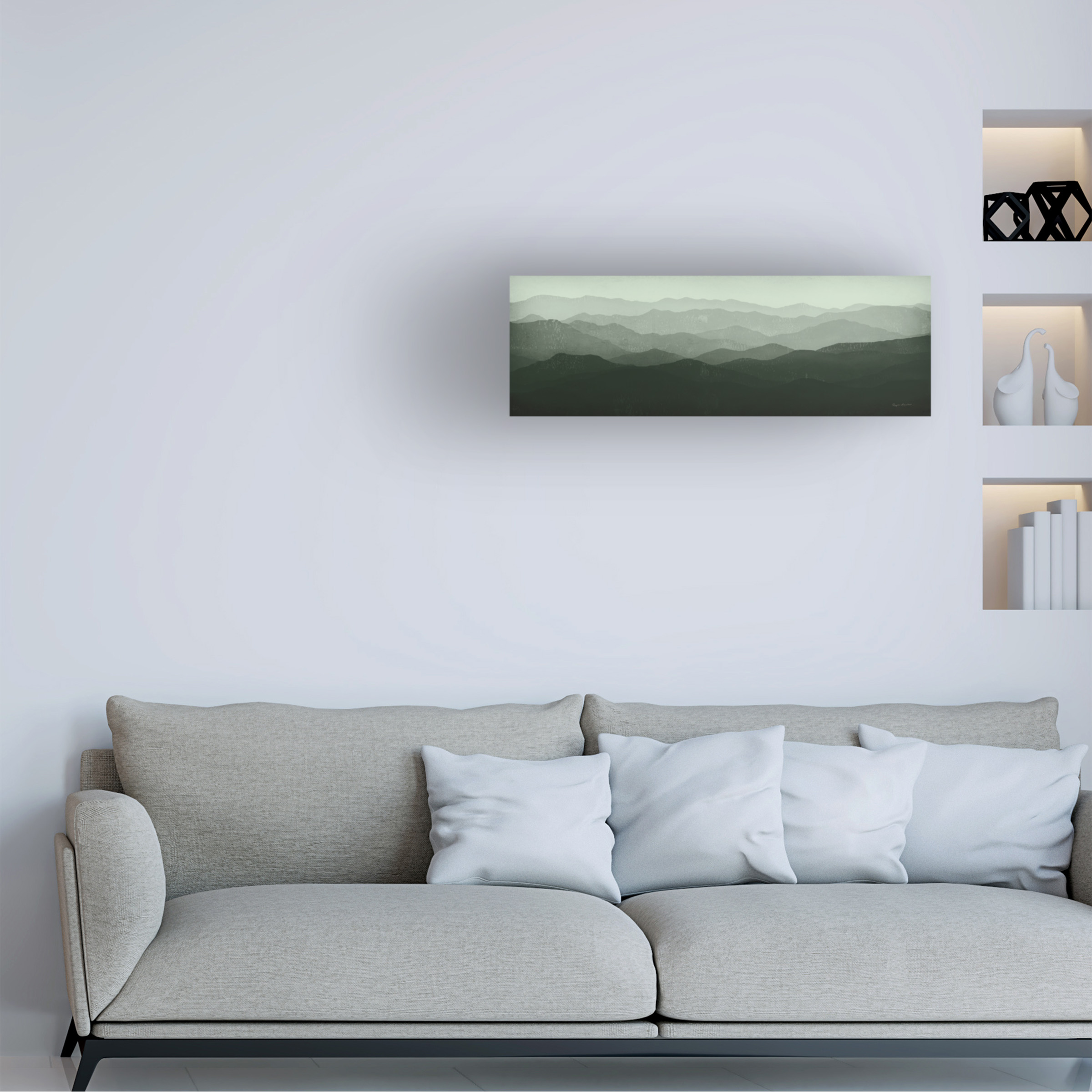 Trademark Fine Art 'Green Mountains Panorama' Canvas Art by Ryan Fowler