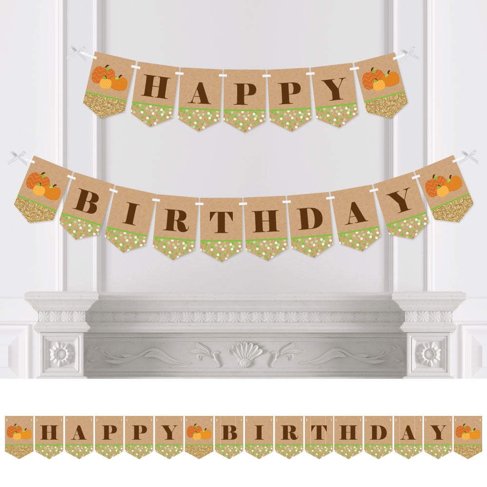 Fall Birthday Party Decor Pumpkin Happy Birthday Personalized Banner Fall Birthday Party Decor Pumpkin Happy Birthday Personalized Banner