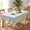 Aqua-70" x 55" (Rectangular), variant on Fall Thanksgiving Orange Gingham Tablecloth Square 55"x55"